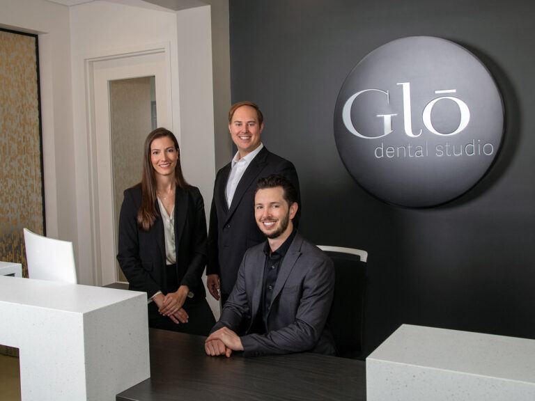 Dr. Emmerich, Dr. Jacoment, and Dr. Dwan of Glo Dental Studio in Waukesha, WI